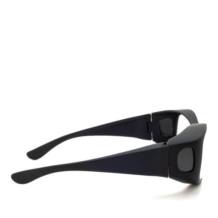 Model 33 fitover lead glasses in black side view - safeloox