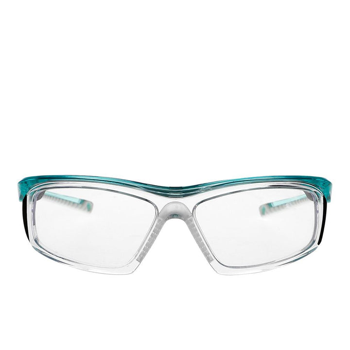 Astra lead glasses in teal front view - safeloox