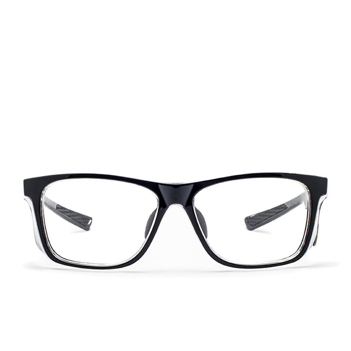 Hipster lead glasses black front view - safeloox