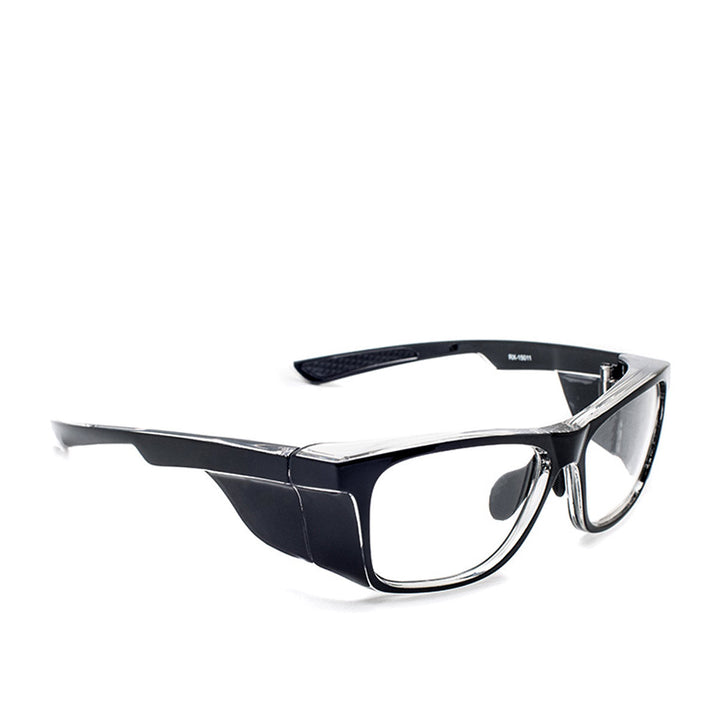 Hipster lead glasses black side view - safeloox