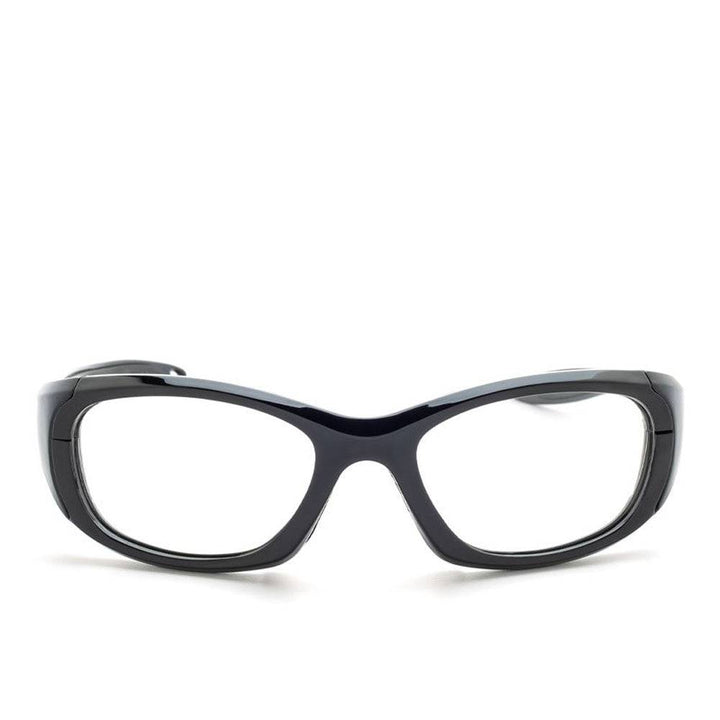 Maxx small lead glasses in black front view - safeloox