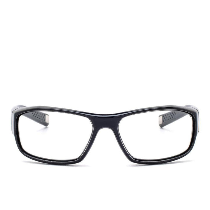 Nike Brazen lead glasses in shiny black front view - safeloox