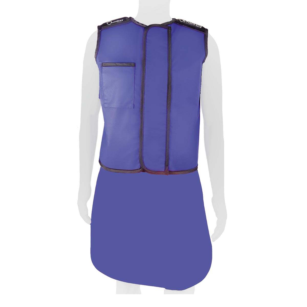 Tailor Fit Lead Apron Vest with Zipper Front View - Deutsch Medical