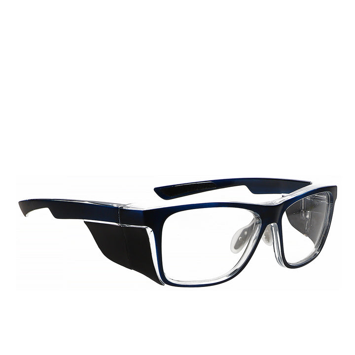 Hipster lead glasses navy blue side view - safeloox