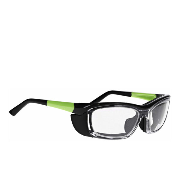 Exos Lead glasses in black green right angle - safeloox
