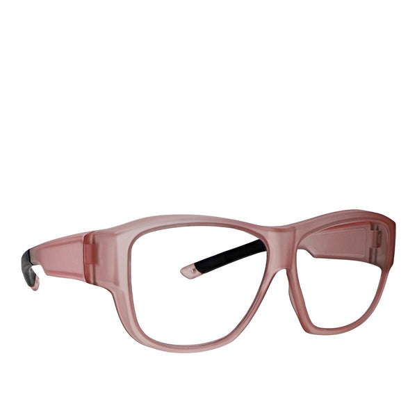FitProtek Fitover Lead Glasses in pink side angle - safeloox