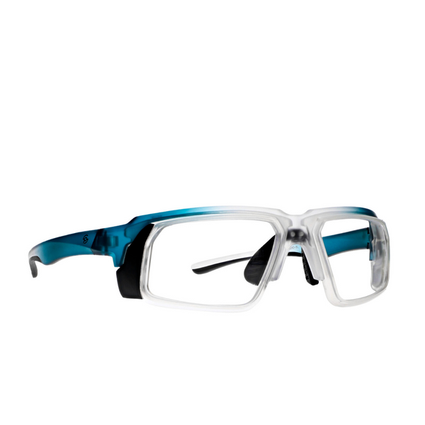Eclipse lead glasses in blue/ clear colour for radiation protection 