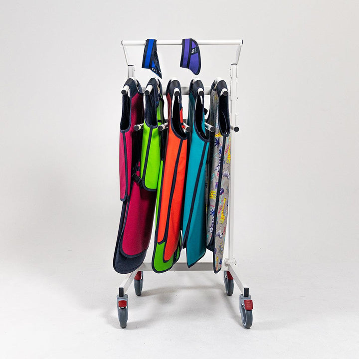 Mobile Lead Apron Rack for 5 vests, skirts or aprons from Safeloox