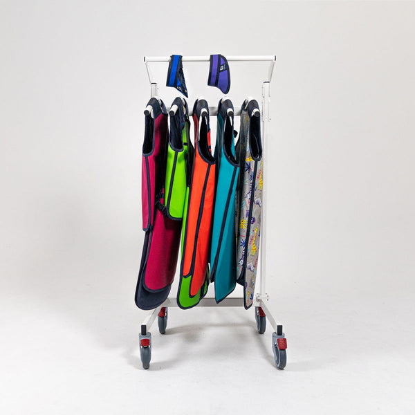 Mobile Lead Apron Rack for Five One-Piece Aprons