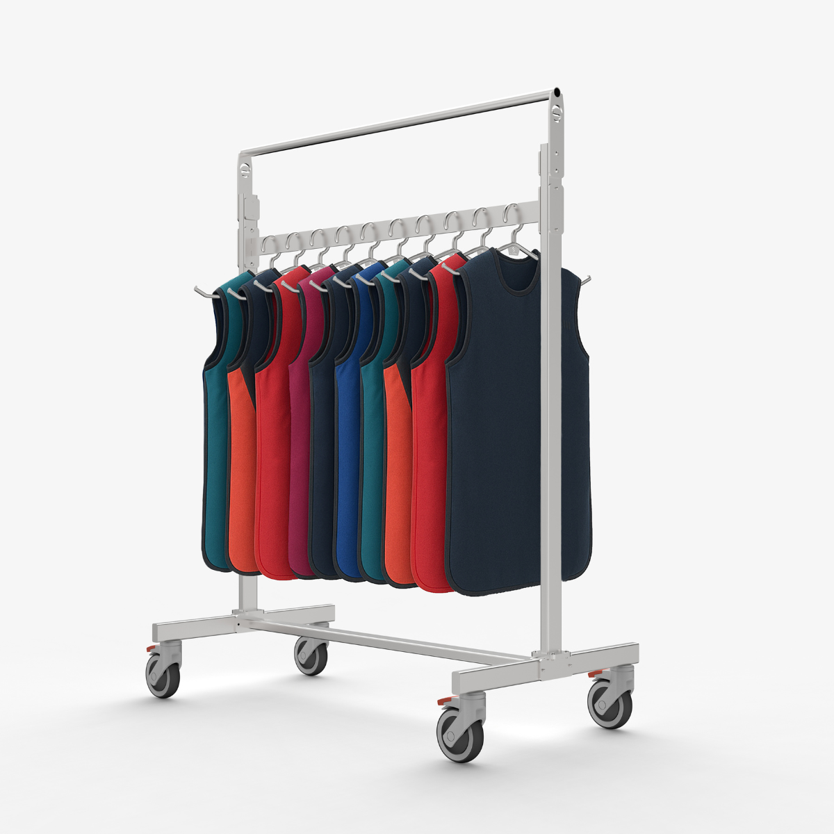 Que Line H Rack Buy Mobile H-Rack for Storing 10 Lead Aprons. Affordable Apron Storage ...