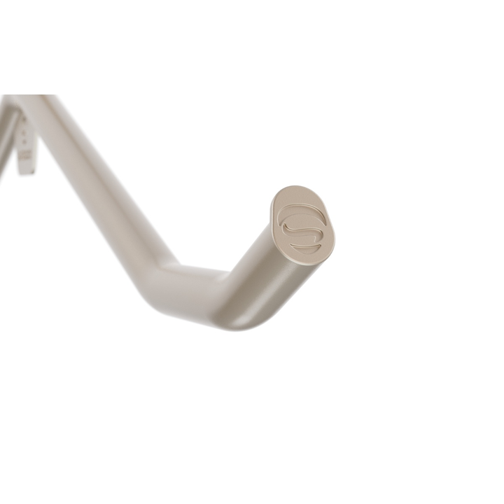 stainless steel apron hanger end view - safeloox