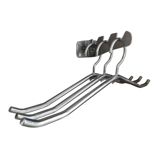 Stainless Steel Storage Wall Bracket with 3  Apron Hangers