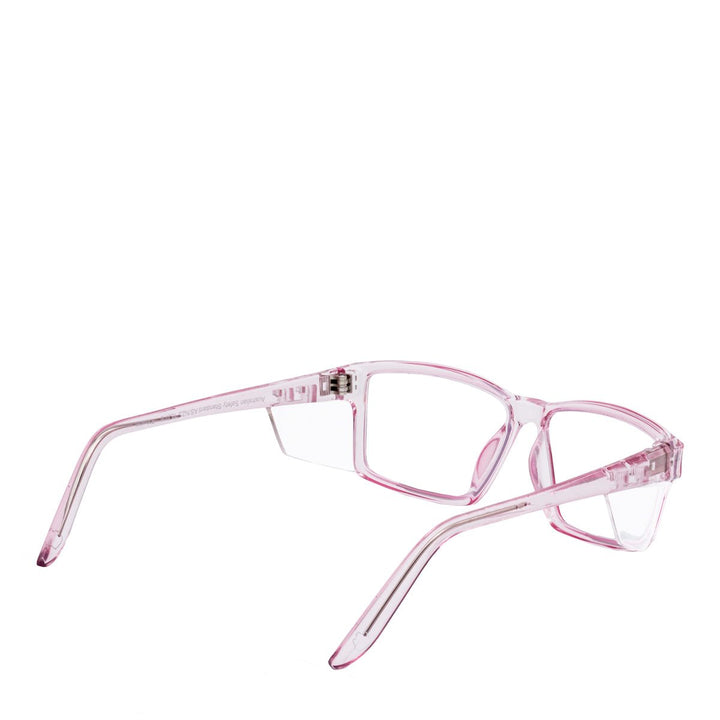 Twister Safety Eyewear in pink rear view - safeloox