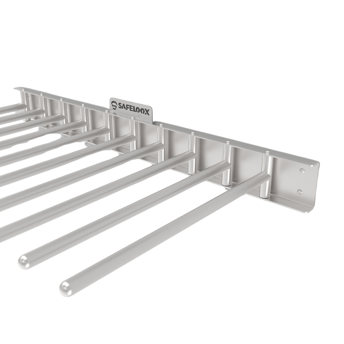 Buy Stainless Steel Wall-Mounted Swivel Apron Rack for 10 Tops & Skirts ...