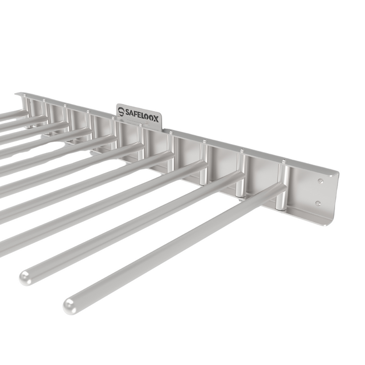 Wall mounted apron rack - skirt hanger bar