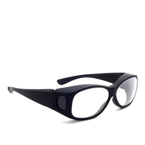 Model 33 fitover lead glasses in black side view - safeloox