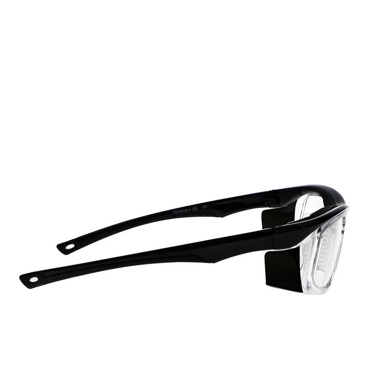Astra lead glasses in black side view - safeloox