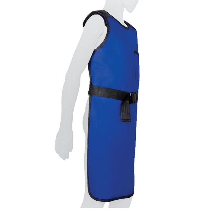 Front Lead Apron with Buckle Side View - Deutsch Medical