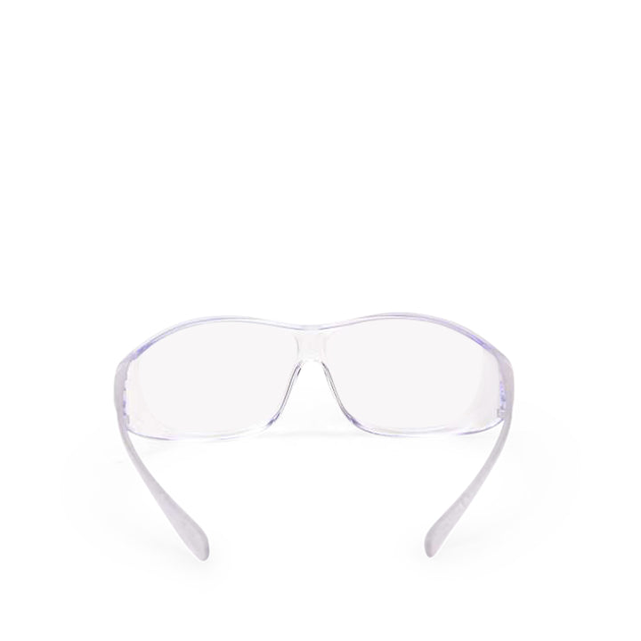 Light guard fitover safety glasses, in clear, rear view from safeloox