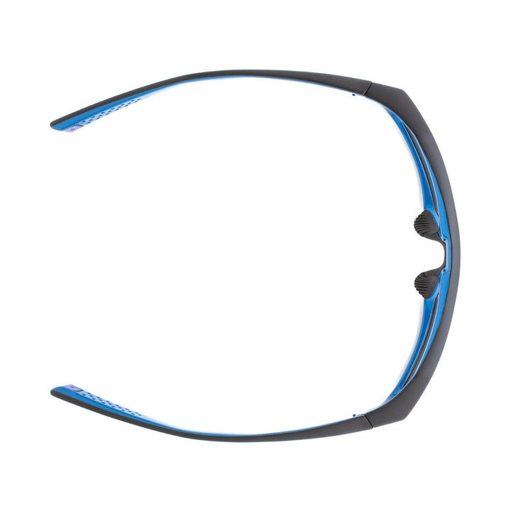 Nike Brazen lead glasses in matte black blue top view - safeloox