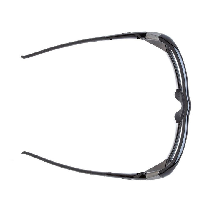 Model Q200 Lead Glasses in black top view - safeloox