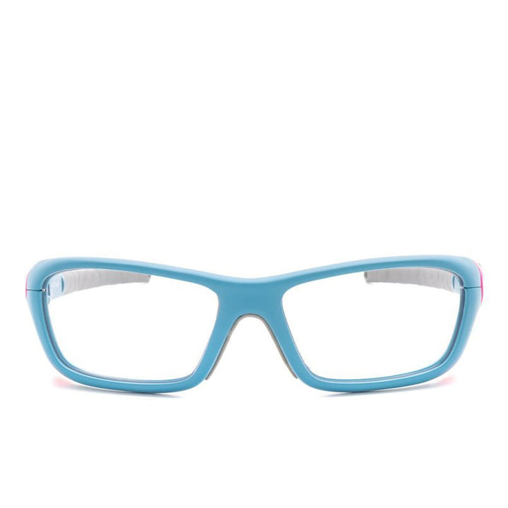 Model Q200 Lead Glasses in blue pink front view - safeloox
