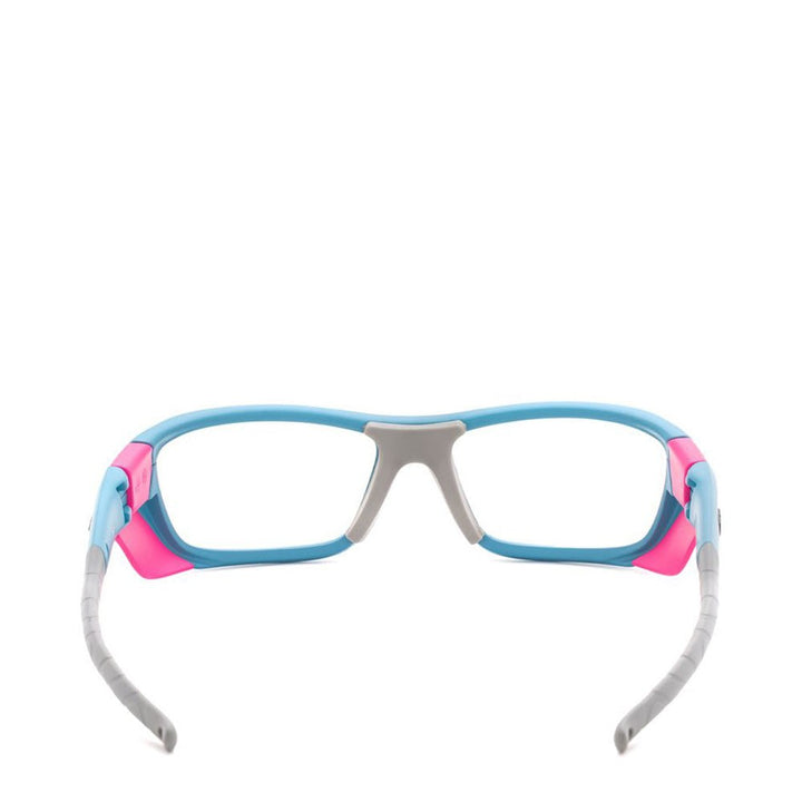 Model Q200 Lead Glasses in blue pink rear view - safeloox