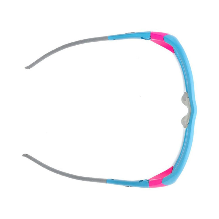 Model Q200 Lead Glasses in blue pink top view - safeloox