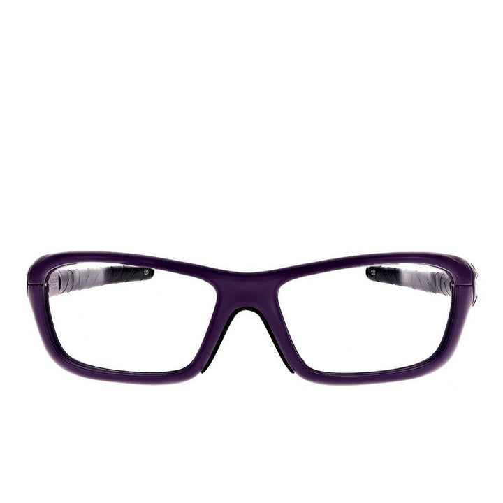 Model Q200 Lead Glasses in purple front view - safeloox
