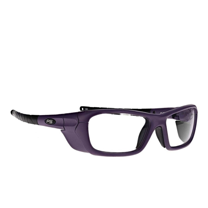 Model Q200 Lead Glasses in purple side view - safeloox