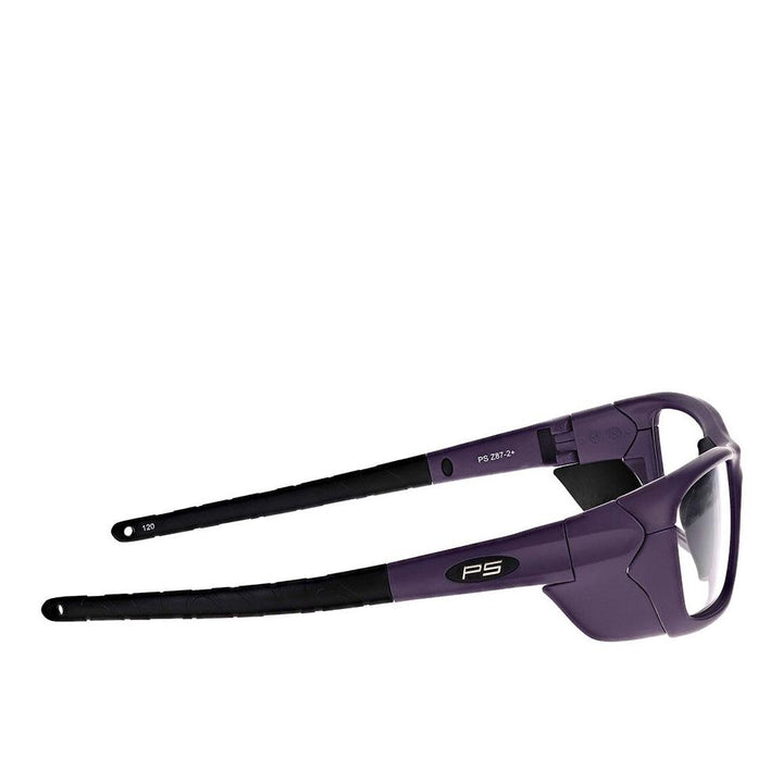Model Q200 Lead Glasses in purple side view - safeloox