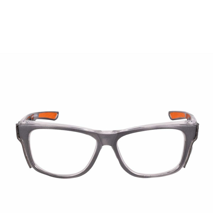Sparkie lead glasses in grey orange front view - safeloox