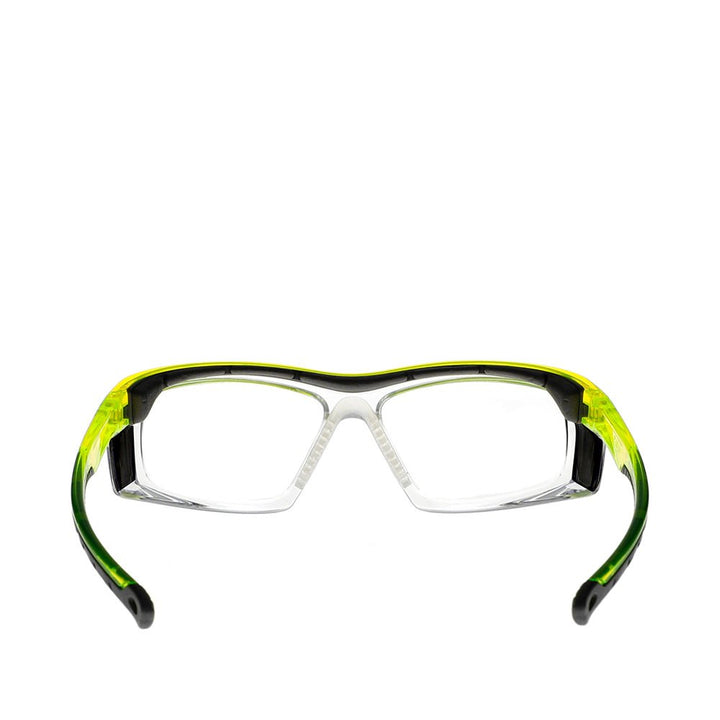 Astra lead glasses in neon green rear view - safeloox
