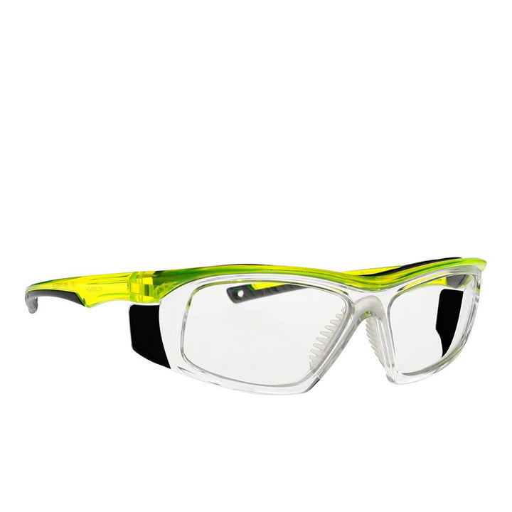 Astra lead glasses in neon green side view - safeloox