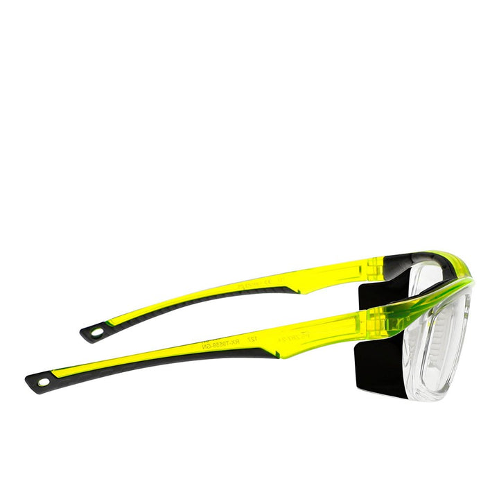 Astra lead glasses in neon green side view - safeloox