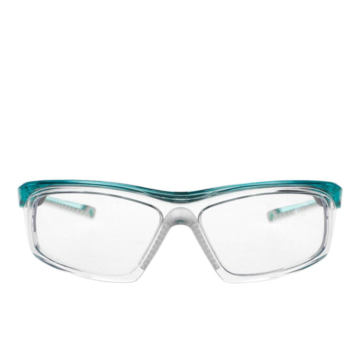 Astra Splash Glasses in teal front view - safeloox