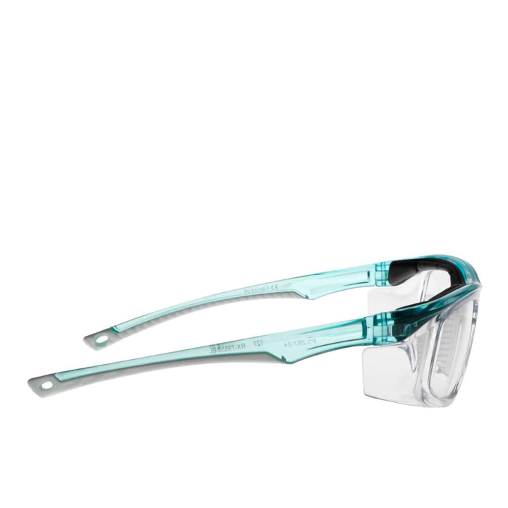 Astra Splash Glasses in teal side view - safeloox