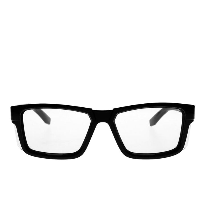 Dash splash safety glasses black front view - safeloox