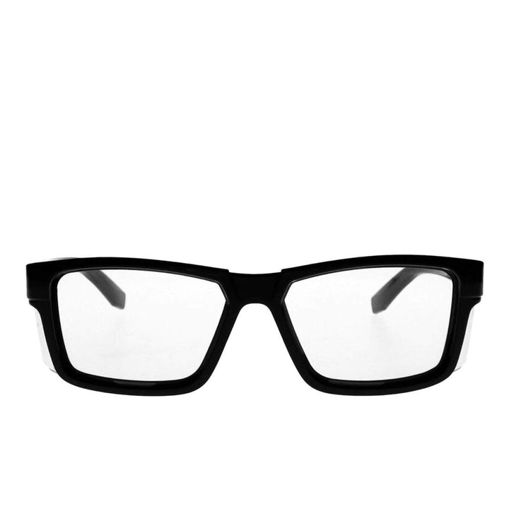 Dash splash safety glasses black front view - safeloox