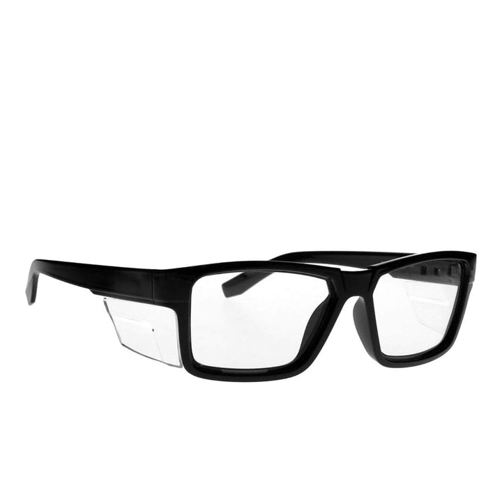 Dash splash safety glasses black side view - safeloox