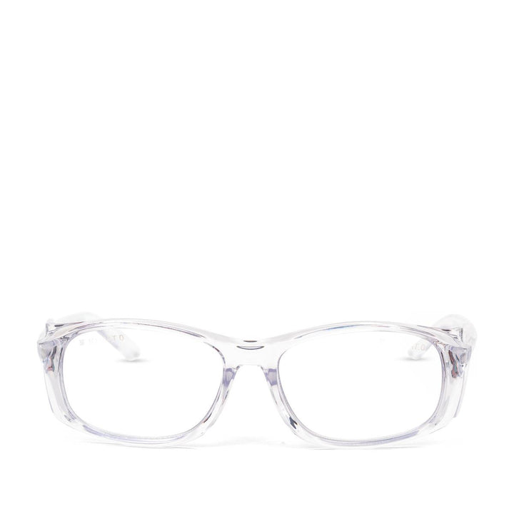 Express Splash Safety Glasses front view in clear - safeloox