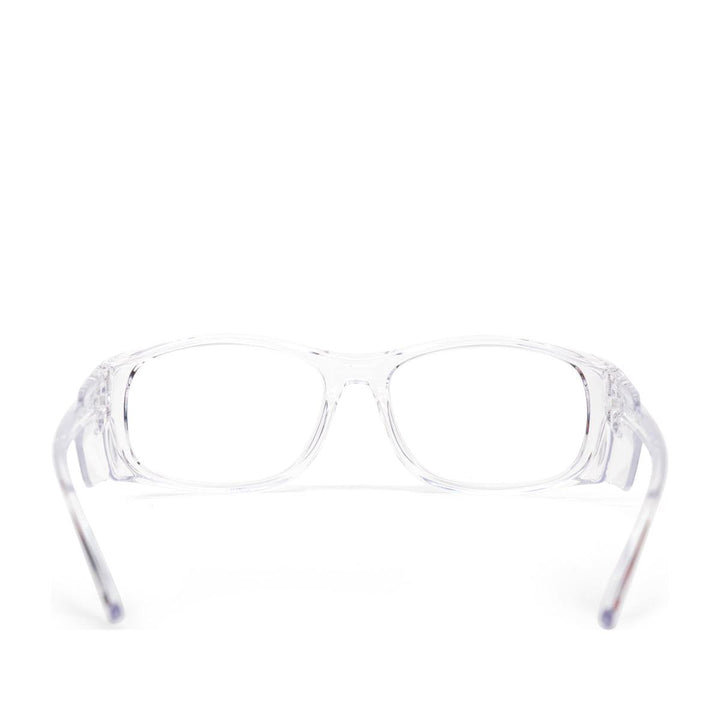 Express Splash Safety Glasses rear view in clear - safeloox