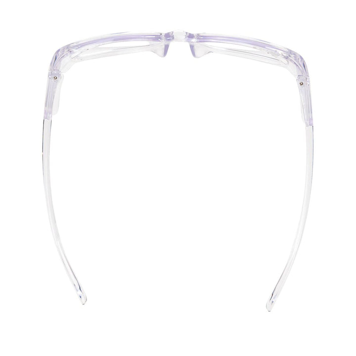 Express Splash Safety Glasses top view in clear - safeloox