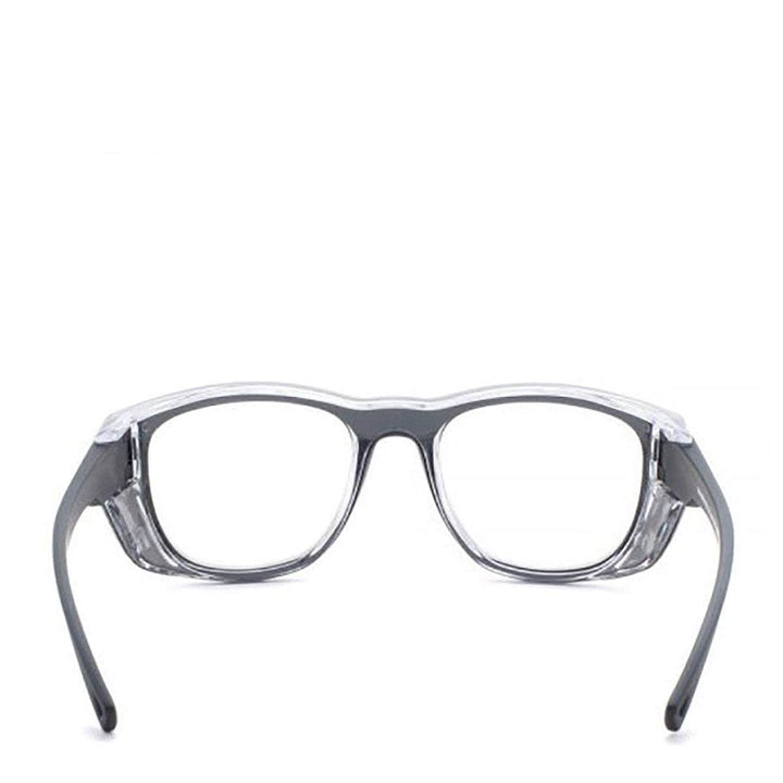 Flair lead glasses in black clear rear view - safeloox