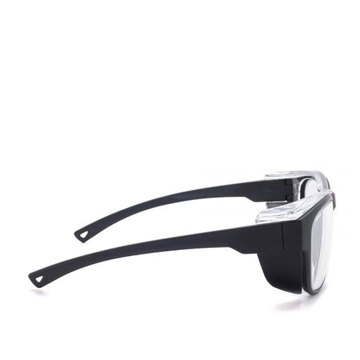 Flair lead glasses in black clear side view - safeloox