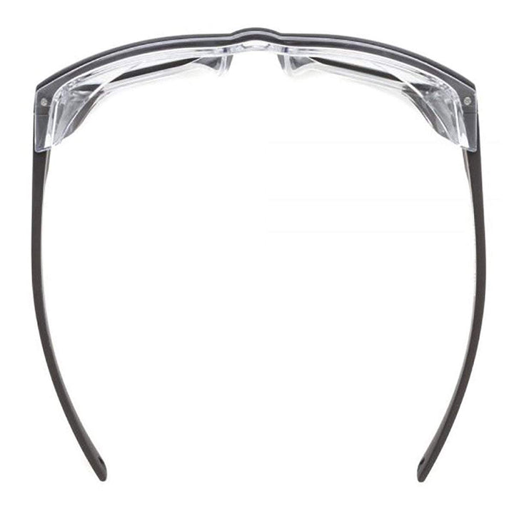 Flair lead glasses in black clear side view - safeloox