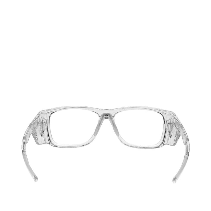 Hipster safety glasses in crystal clear rear view - safeloox