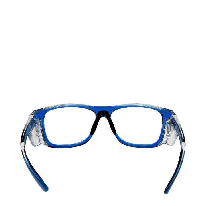 Hipster safety glasses in crystal blue rear view - safelooxHipster splash glasses in crystal blue rear view - safeloox