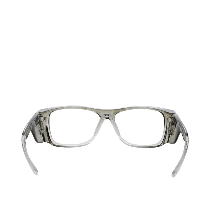 Hipster safety glasses in crystal grey rear view - safeloox