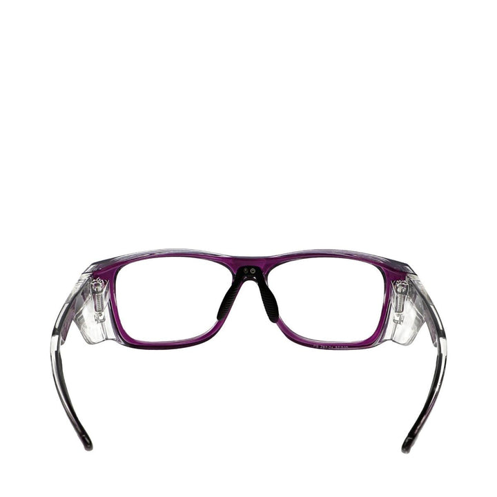 Hipster safety glasses in crystal purple rear view - safeloox